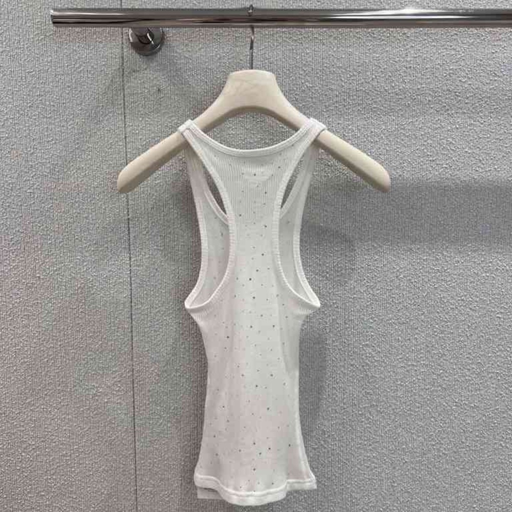 White Ribbed Tank Top - Picture 2 of 8